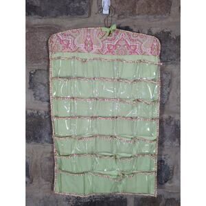 Hanging Storage Closet Pockets Double Sided Jewelry‎ Accessories Pink Green